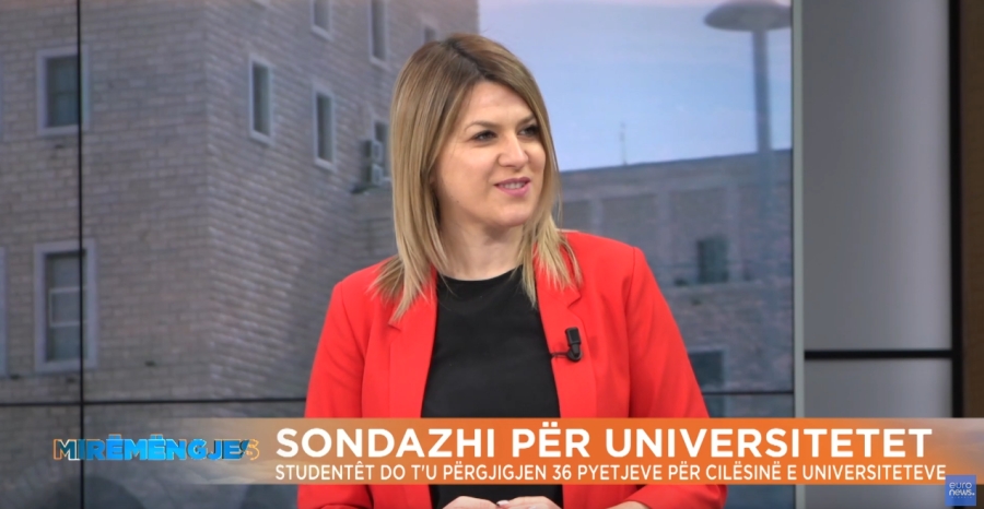 Drejtuesja e ASCAL, jep intervistë në studion e emisionit Euronews Albania